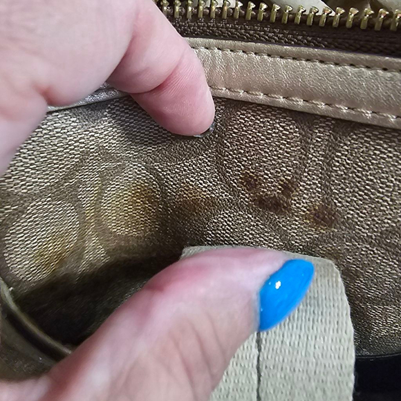 Women's Coach Beige Boston Monogram Satchel One Size - Picture 7 of 7